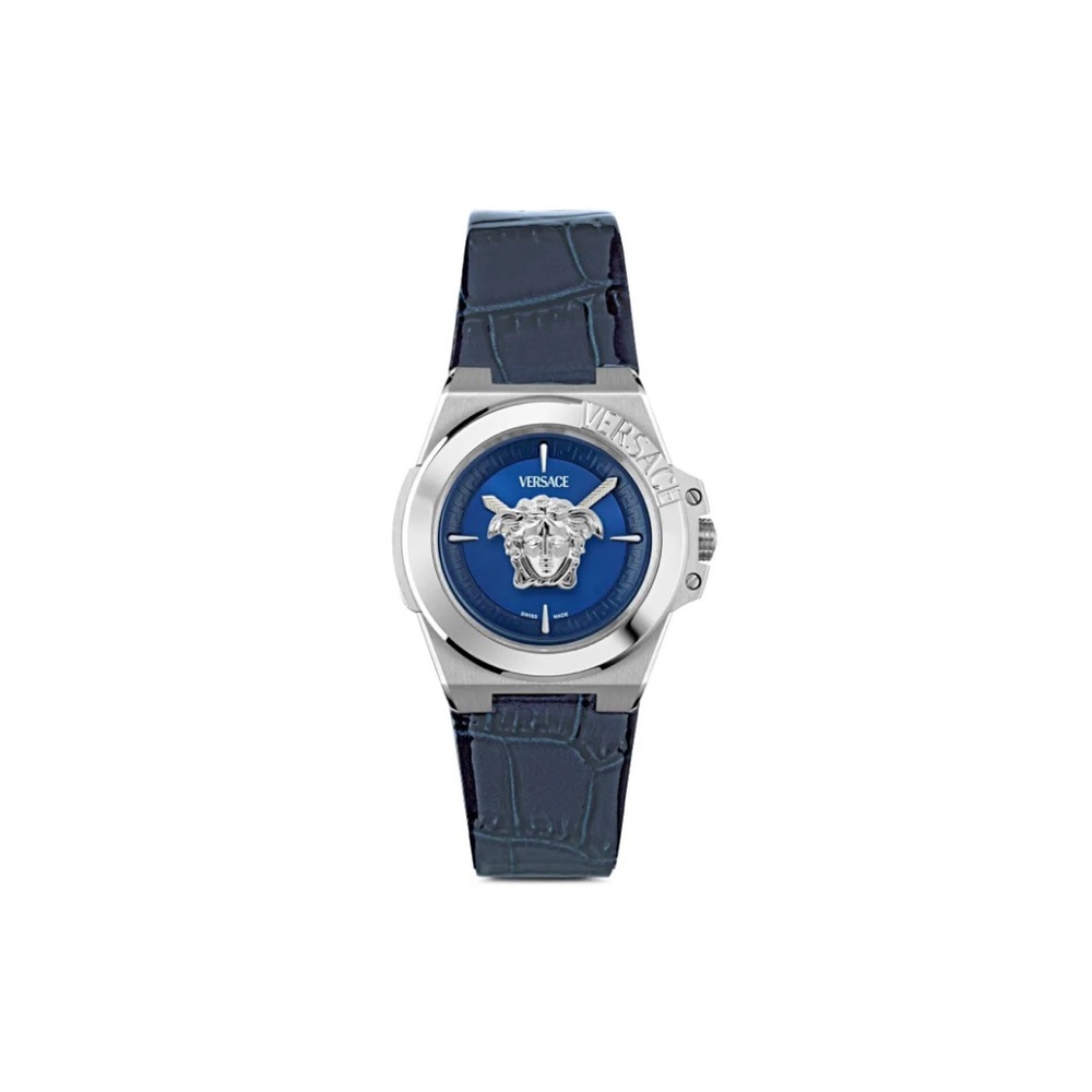 Versace Blue and Silver Watch